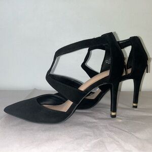 Black suede, High heel